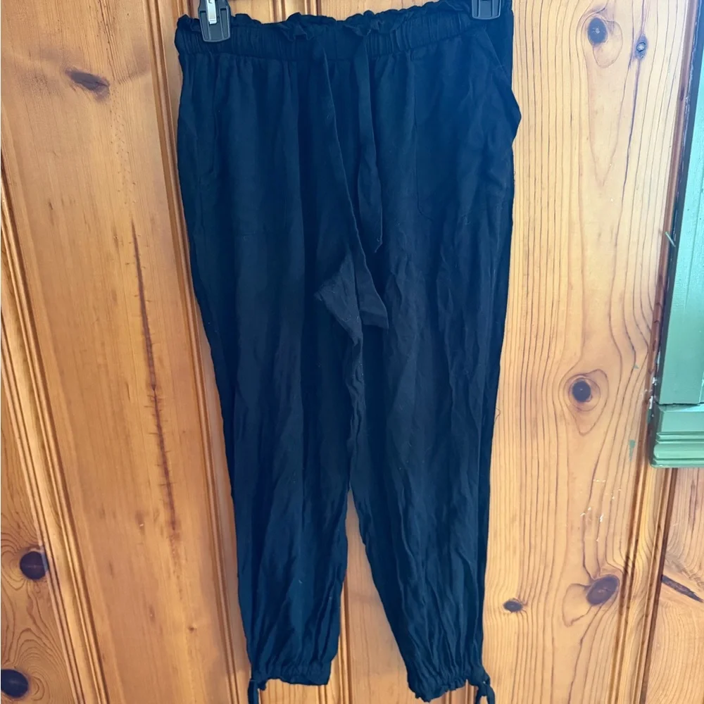❤️Lulus Elegant Tie Ankle pants in black - Picture 3 of 4